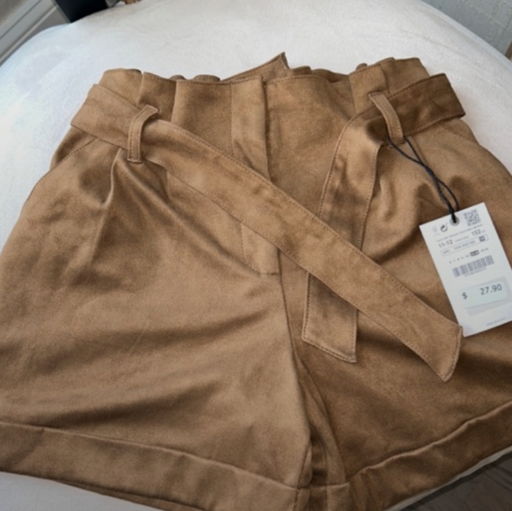 Zara Suede Kids Shorts